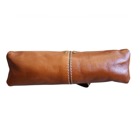 PATRICIA NASH brown leather wristlet/clutch/pouch - Picture 4 of 7